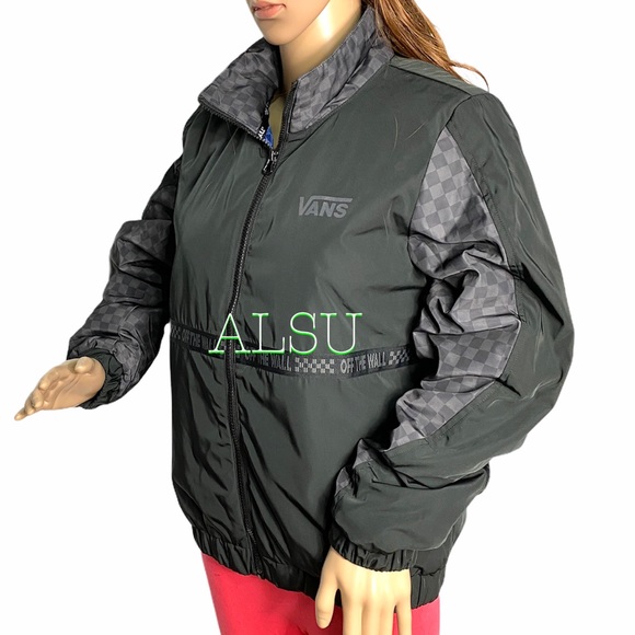 💖MEGA SALE💖VANS BMX Remix JACKET Women Black Puffer Raincoat Water VN0A4CNXBLK - Picture 2 of 6